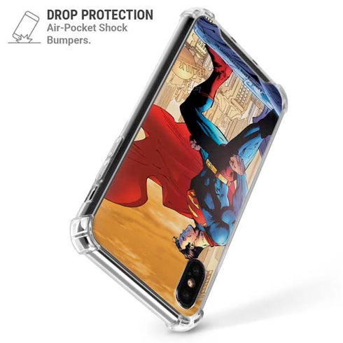 DC Comics Superman For Tomorrow Cover Art by Jim Lee iPhone XS Max Clear Case